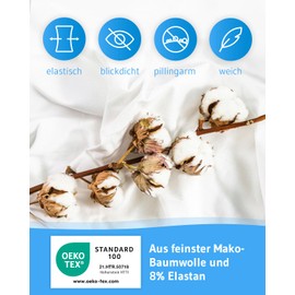 Cushion Covers 40 x 60 cm, Black, Double Pack, Perfect for Elora, Climar, Nekkar & MIZAR Head Pillows, Cotton (Double Jersey), Non-Iron and Tumble Dryer-safe, Cushion Covers 40 x 60 cm, Set of 2 with