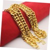 2pcs Imitation Gold Necklace Costume Gold Chain Faux Gold Chain