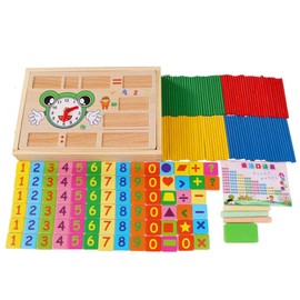Luwecf Counting Digital Block and Sticks Times Tables Addition Wooden Blocks Number
