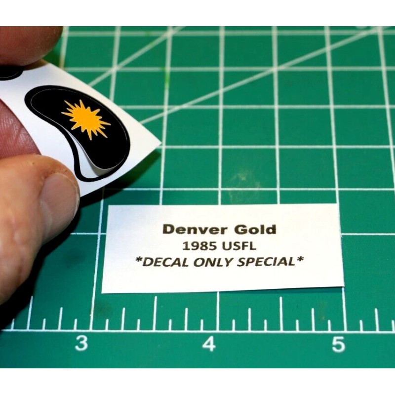 1985 Denver Gold USFL Football Gumball Helmets *DIECUT DECALS ONLY*