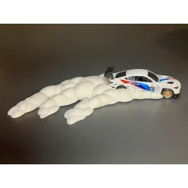 Handmade No Car- Drift Smoke Dynamic Display Sculpture For Hot Wheels Pullback Speeders