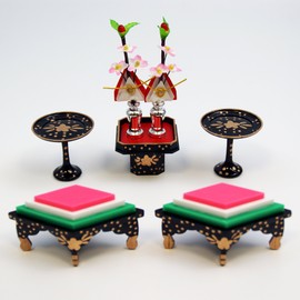 雛人形 Props Tundra High 三宝 Doll's Festival Props Just Your Doll's Festival Look Good. Water 琴 Bell Bonus with Original 雛人形 Chick Mini Chick Ornament 初節句 Doll's Festival