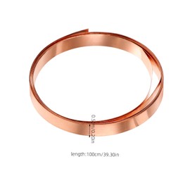 Mobestech 1roll High Purity Copper Sheet Roll Thick Copper Foil for Crafting Roof Flashing DIY Projects Exceptional Wear Resistance Long