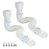 plusgutter White-2pack Rain Gutter Downspout Extensions Flexible, Drain Downspout Extender,Down
