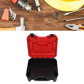 WOOXGEHM Plastic Tool Box, 10.6 X 9.4 X 4.3Inch Red Waterproof Tool Storage Case, Portable Tool Box, Plastic Case Hardware Parts Organization Case