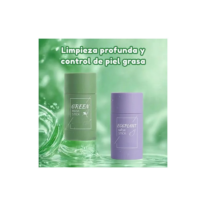 Mascarilla Facial En Barra Extracto Te Verde Berenjena