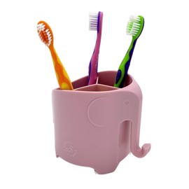 The Original Canette Elephant Toothbrush Holder - Cute Organizer for Your Bathroom! Perfect Toothbrush Holder for Children, Helps Kids Love Brushing Teeth! (Pink)