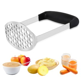 masoe Machacador de Patatas, Machacadora Manual de Papas, Herramienta de Cocina Duradera y Fácil de Limpiar. Machacadora de Acero Lnoxidable, para Hacer Puré de Patatas, Verduras y Frutas