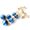 Gold Stone Firefly Glass Earrings, For Both Ears, Swing, Okinawa,