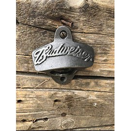 Budweiser Cast Iron Bottle Opener Wall Mounted by Thenextstopshop
