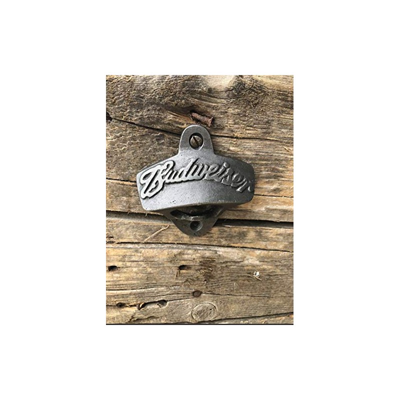 Budweiser Cast Iron Bottle Opener Wall Mounted by Thenextstopshop