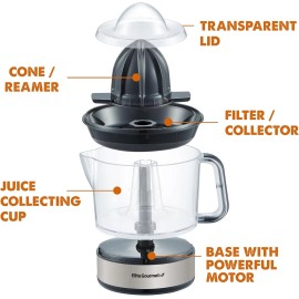 Elite Gourmet ETS623 BPA-Free Electric Citrus 24 ounce, Stainless Steel
