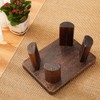 SINOBEST Wooden Stool, Rectangular Bedside Step Stool, Step Ladder for