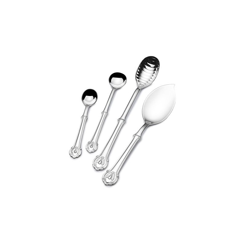 Wallace Napoleon Bee 4-Piece 18/10 Stainless Steel Assorted Spoon Set