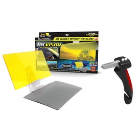 Bell + Howell TACVISOR + Car Cane Auto Handle, Anti-Glare and Polarized HD Sun Guard Anti-UV Windshield Includes All-in-One Portable Vehicle Support Grab Bar for Safe Driving As Seen On TV