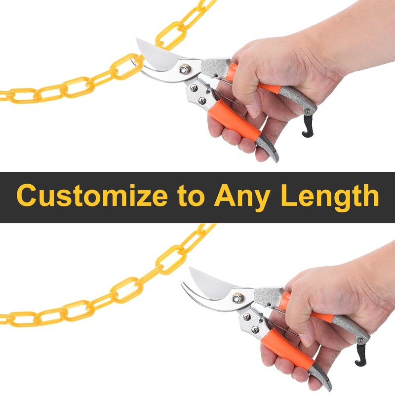 sourcing map Plastic Chain Links, 1.4-Inch 10 Foot Plastic Barrier