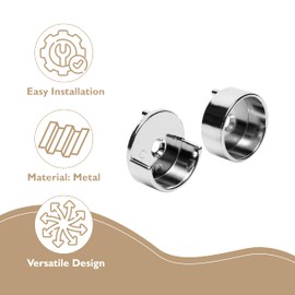 B&B Hardware Extra Pair Round Closet Rod End Support-Wardrobe Bracket Metal Rod Holder - Durable End Support - Heavy-Duty Closet Pole Holder - Upgrade Your Closet with Chrome Plated End Support 1Pair