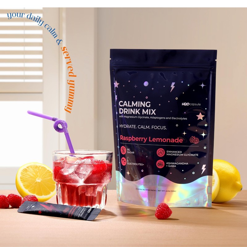Calm Magnesium Glycinate Powdered Drink Mix with Electrolytes – Sugar