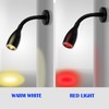 THALASSA 2-Pack 12V Flexible Gooseneck Light Black RV Reading Light