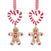 Gisela Graham Christmas Decoration Resin Gingerbread Man With Candy Cane