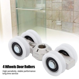 Duokon Shower Door Rollers Sliding Door Rollers 4 Wheels 150kg Load Capacity Steel and POM Modern Door Rollers