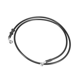 HOPESPANNER Universal 140cm 55.12" Motorcycle Brake Clutch Oil Hose Line Pipe Hydraulic Reinforced Stainless Steel Braided Black Vehicle Components