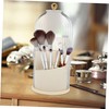 Ciieeo Rotatable Makeup Brush Organizer with Lid Stylish Transparent Cosmetic