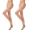 Aaronano Women's Compression Tights Transparent Figure Shaping Support Tights 30