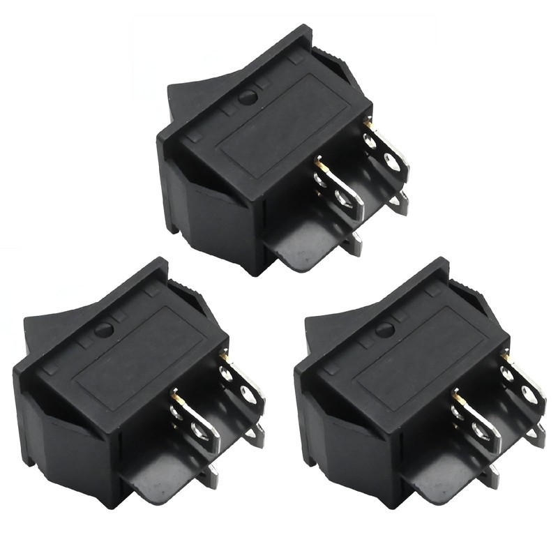 EATAKWARD 3Pcs Universal 120V T125 KCD2 KCD4 Rocker Switch, Black