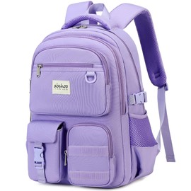 abshoo Large Heavy Duty Girls Backpack For School College Bookbag Casual Multi Pocket Travel Backpacks for Women (Purple)