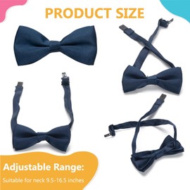 NANXJIUR Boys' Braces Bow Tie Sets, Elastic Y Design with Strong Clips, Children's Bow Tie Sets, Baby Adjustable Braces for Children from 1-8 Years, navy