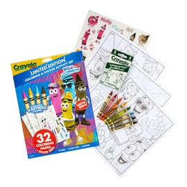 Crayola Retired Colors Coloring & Activity Set, Retired Crayons & Stickers, 32 Pgs, Gift for Kids Ages 3+