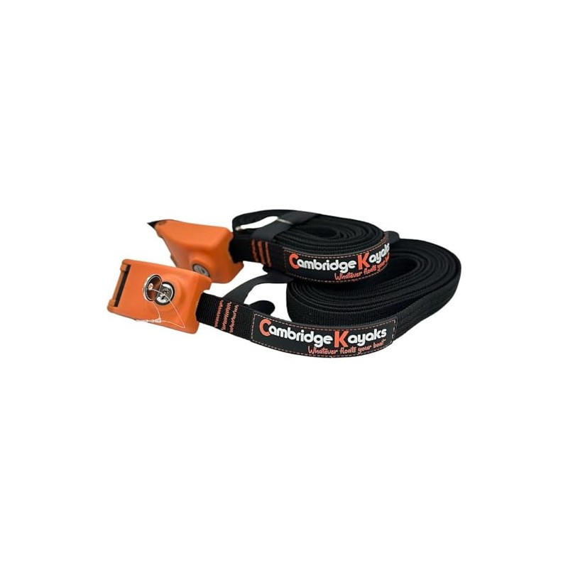 Cambridge Kayaks LOCKABLE Camlock Straps, 4m, Heavy Duty, PAIR