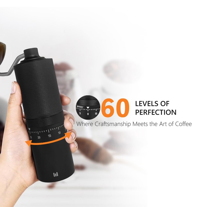 Macnoa Grind Craft Manual Coffee Grinder – 60 Grind Settings,