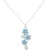 Forget Me Not Silver Plated Cascade Necklace