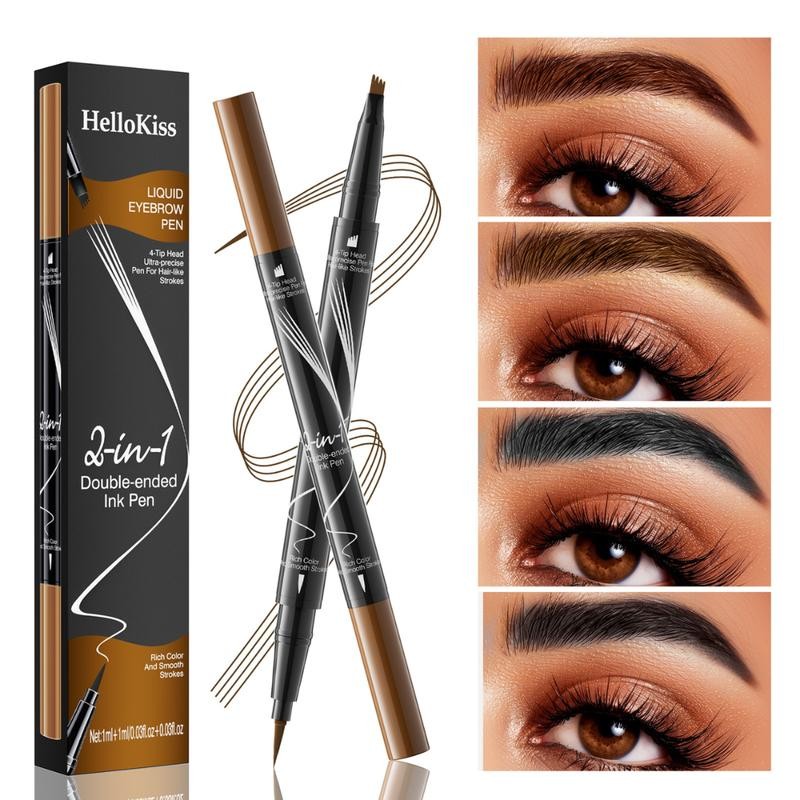 Hello Kiss Eyebrow Pen, 2 in 1 Dual-ended Natural 4