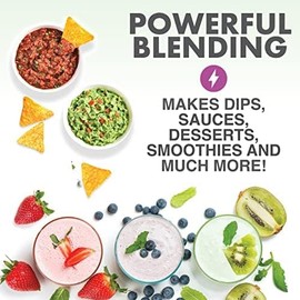 Bionic Blade Personal-Sized Blender 26.5 oz, BPA-Free, Cordless, Rechargeable 18,000 RPM Portable Blender for Shakes and Smoothies Mini Blender Portable 8.6" Tall, Seen On TV Set of 2