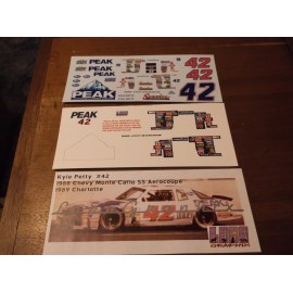 LoboGraphix Kyle Petty #42 1988 PEAK Chevy Monte Carlo SS 1/24th scale decals LoboGraphix
