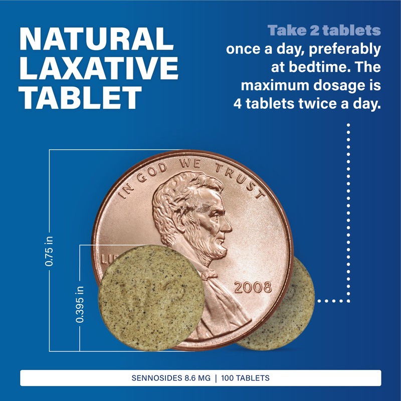 Major Senna 8.6 mg Natural Vegetable Laxative Tablets - Made