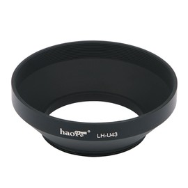 Haoge LH – U43 Round Metal Screw-in Lens Hood for Panasonic Lumix DMC – LX100 Leica D – LUX Digital Camera