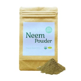 100%オーガニック ニームパウダー 無農薬栽培 サロン専売品 欧米オーガニック規格 アーユルヴェーダ ミラクルニーム neem powder (200g(環境に配慮したチャック付きパック))