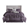 Madison Park Laurel Comforter Set Color: Plum, Size: King