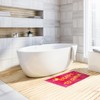 YOOCHUENG Bath Mat Alphabet Soft and Absorbent Fluffy Bathroom Rug,Rose