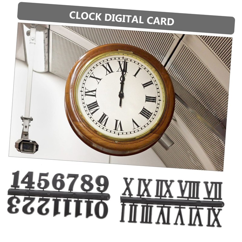 Tofficu 6pcs Clock Numeral Kit Arabic Roman Replacement Parts for