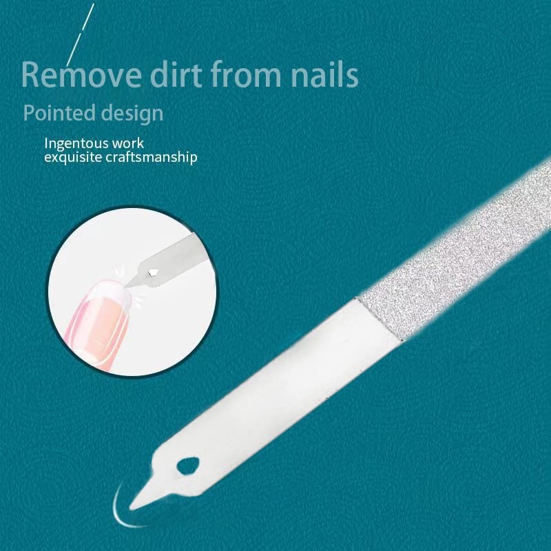 4PC 8 Diamond Dust Nail File - Stainless Steel Nail