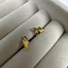 Gold Dipped Sterling Silver Lightning Bolt Stud Earrings