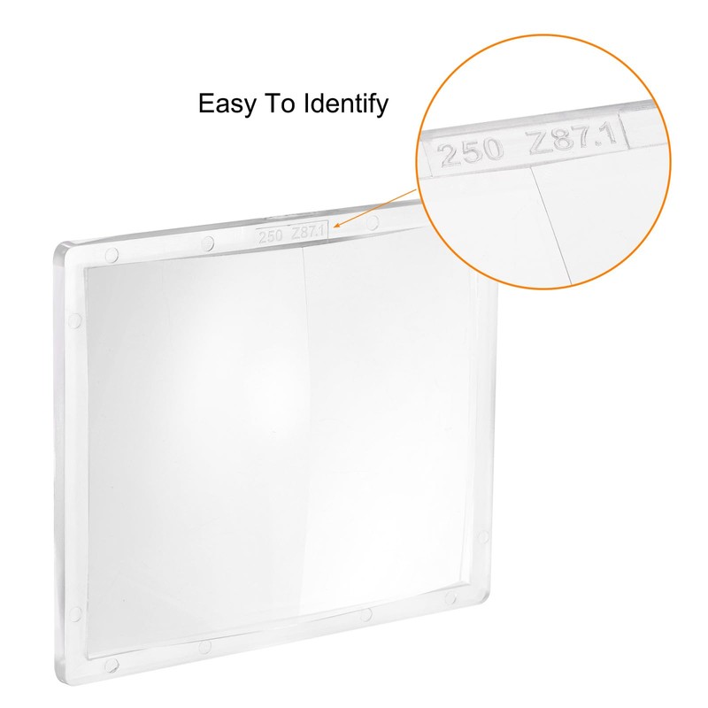 sourcing map Welding Magnification Lens 3.54" x 4.25" (2.5 Diopter)