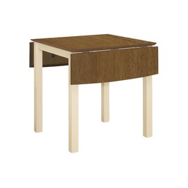 Monarch Specialties I 1327 Dining Table, 48" Rectangular, Small, Kitchen, Dining Room, Drop Leaf, Oak and Cream, Wood Legs, Transitional