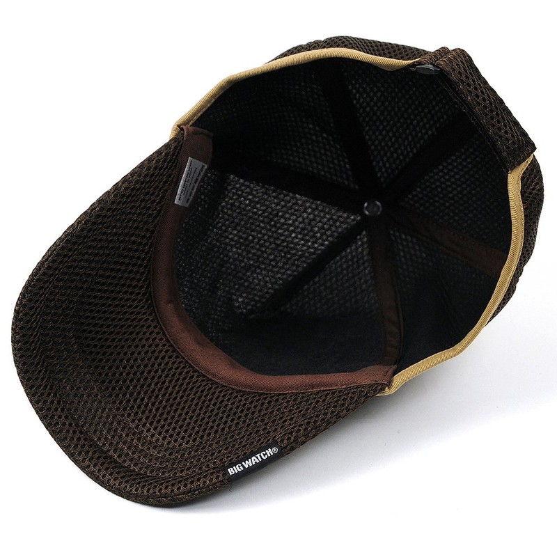 Big Watch Plain Round Mesh Cap, Braun