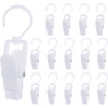 Ymemok 10 Pcs Plastic Travel Swivel Hanging Laundry Hooks Clip,